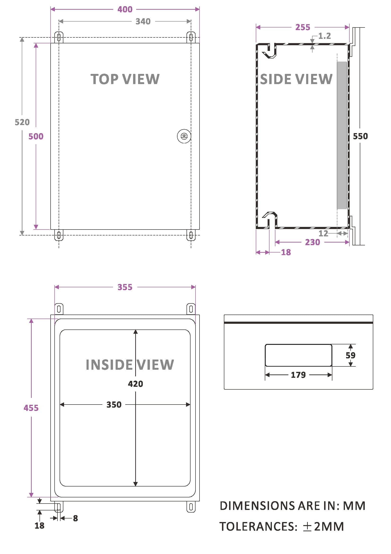 Weatherproof Metal Enclosure Box IP65 Rated - 20