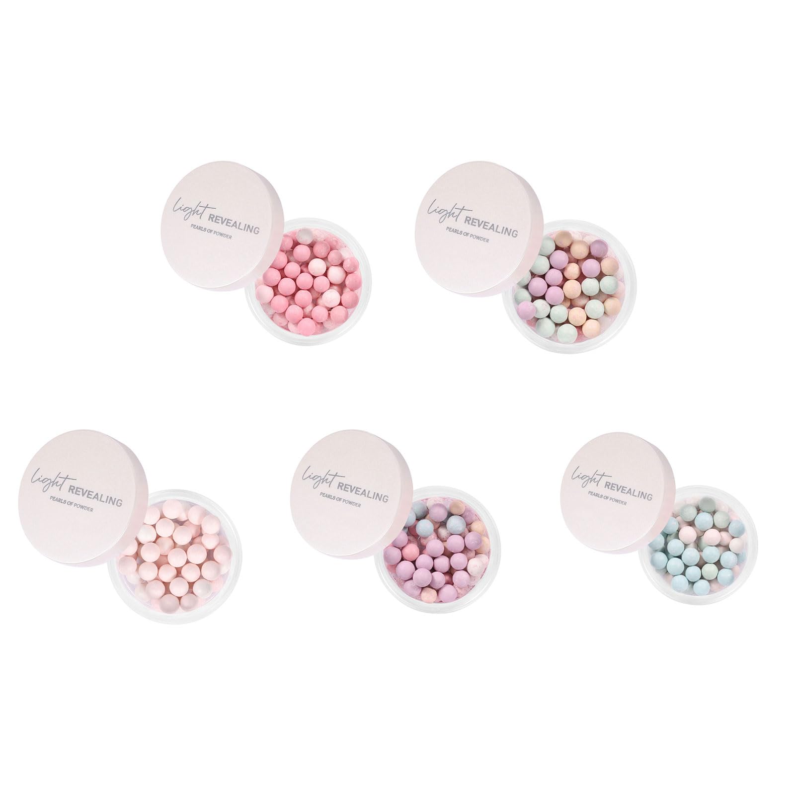 5 Colors Pearl Setting Powder - Loose Finishing Powder for Makeup, Multi-Tone Roller, Oil Control & Shine Reduction | Perfect for Daily Wear, Photo Shoots & Special Occasions