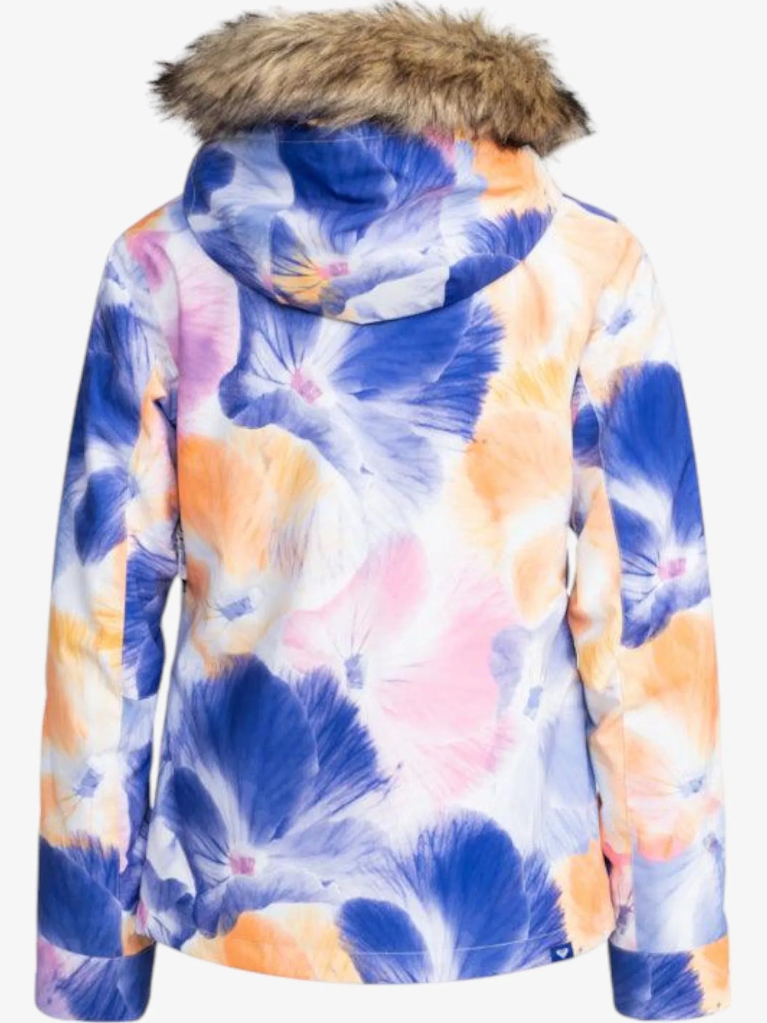 Roxy Women's Jet Ski Snow Jacket - Waterproof Winter Coat for Skiing & Snowboarding - Purple & White Camouflage Design