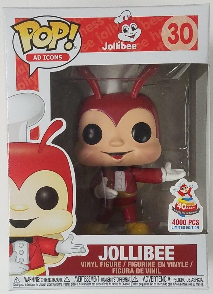 Jollibee Metallic BBTS Exclusive Limited Edition Funko Pop Figure - Only 4000 Pieces - Perfect for Collectors & Fast Food Fans