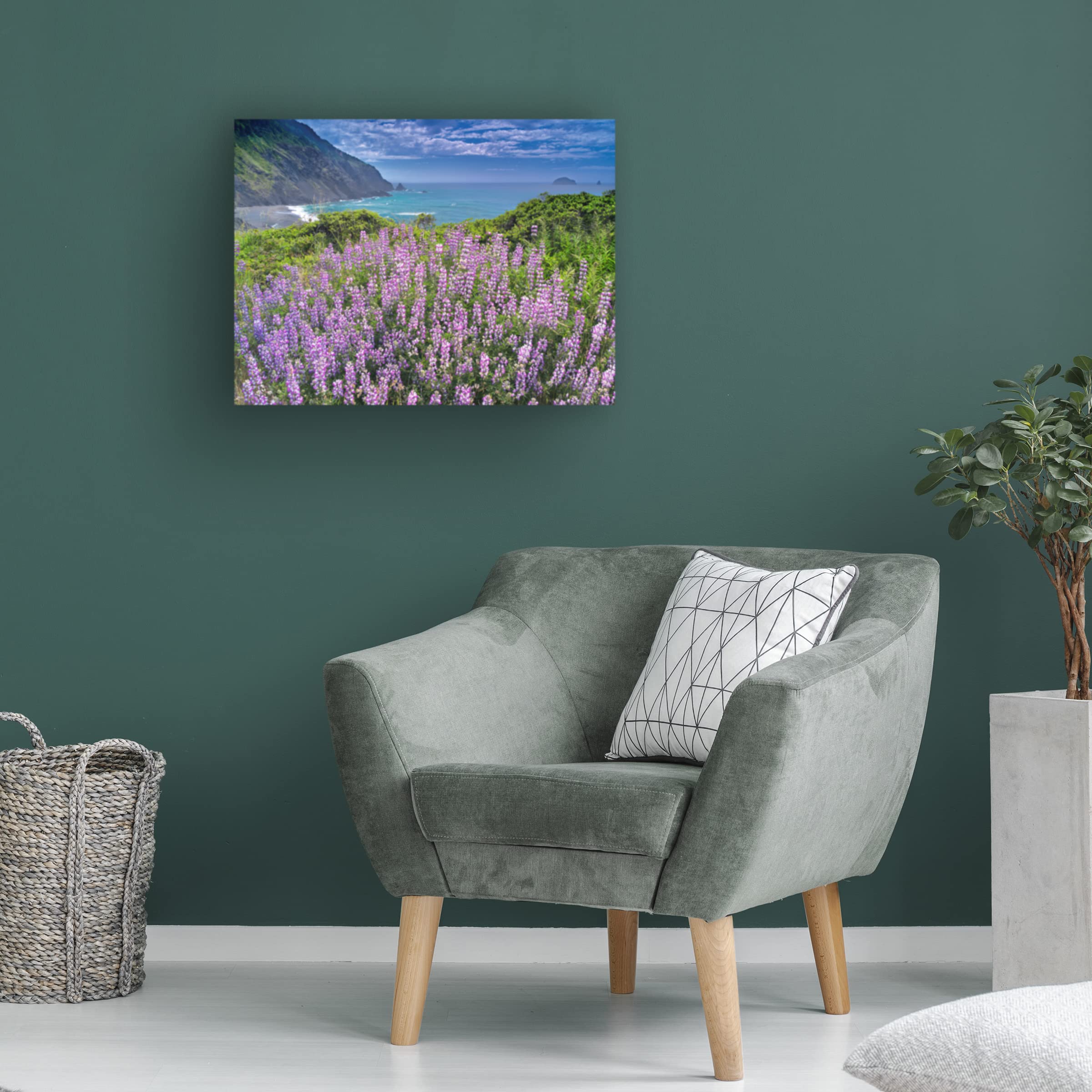 Dennis Frates 'Sea Grass 5' Canvas Wall Art Print - Coastal Beach Decor for Living Room, Bedroom & Office