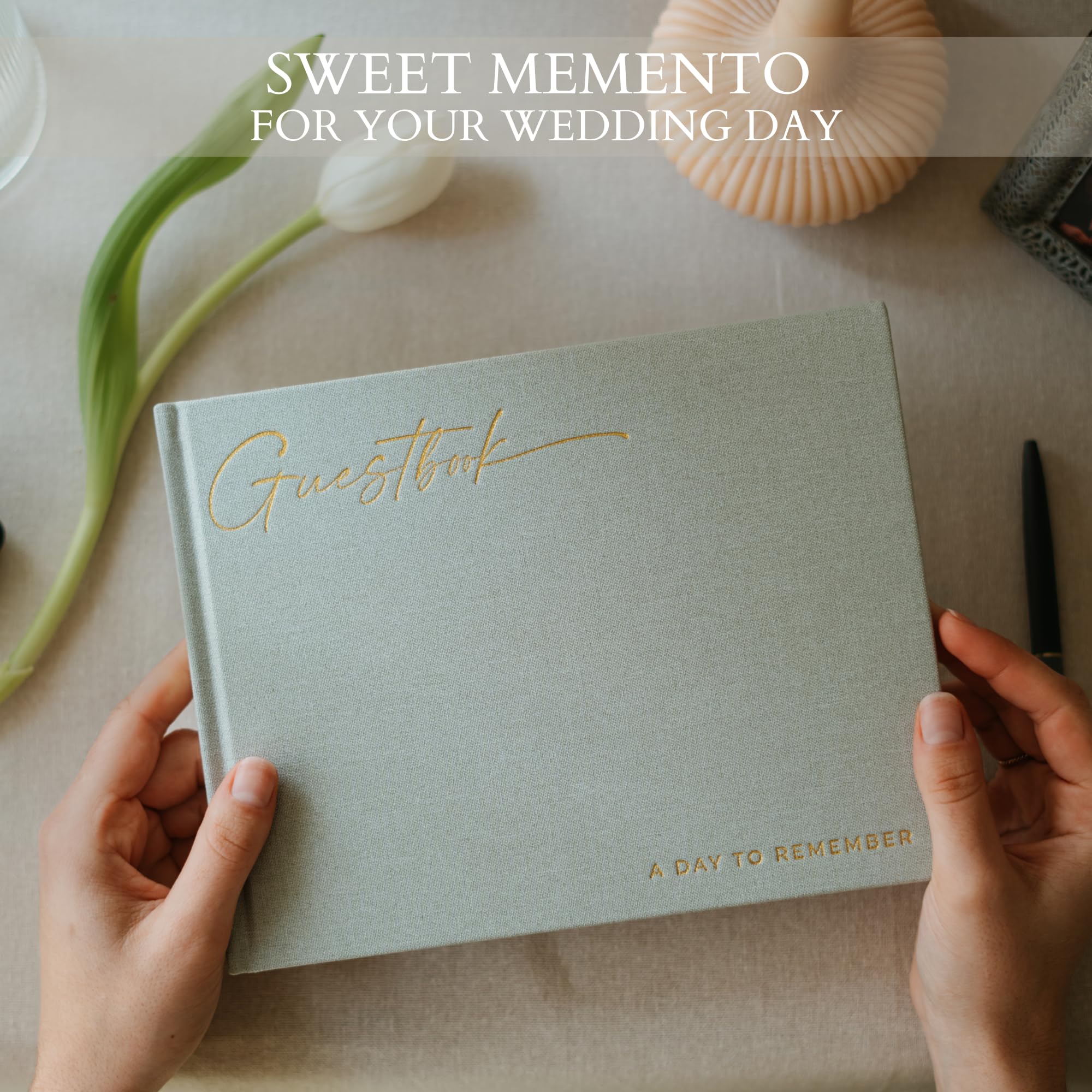 Elegant Wedding Guest Book with Polaroid Photo Pages - Perfect for Wedding Receptions & Baby Showers - Signature Guestbook for Special Occasions | Great for Bridal Showers, Anniversary Parties & Memory Keeping