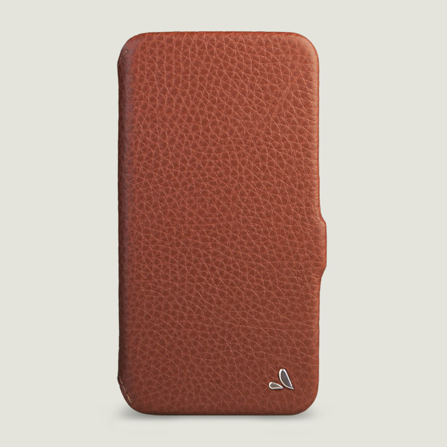 Premium Genuine Leather Folio Case with MagSafe for iPhone 12 & 12 Pro - Slim Protective Wallet Cover for Everyday Use & Business Travel