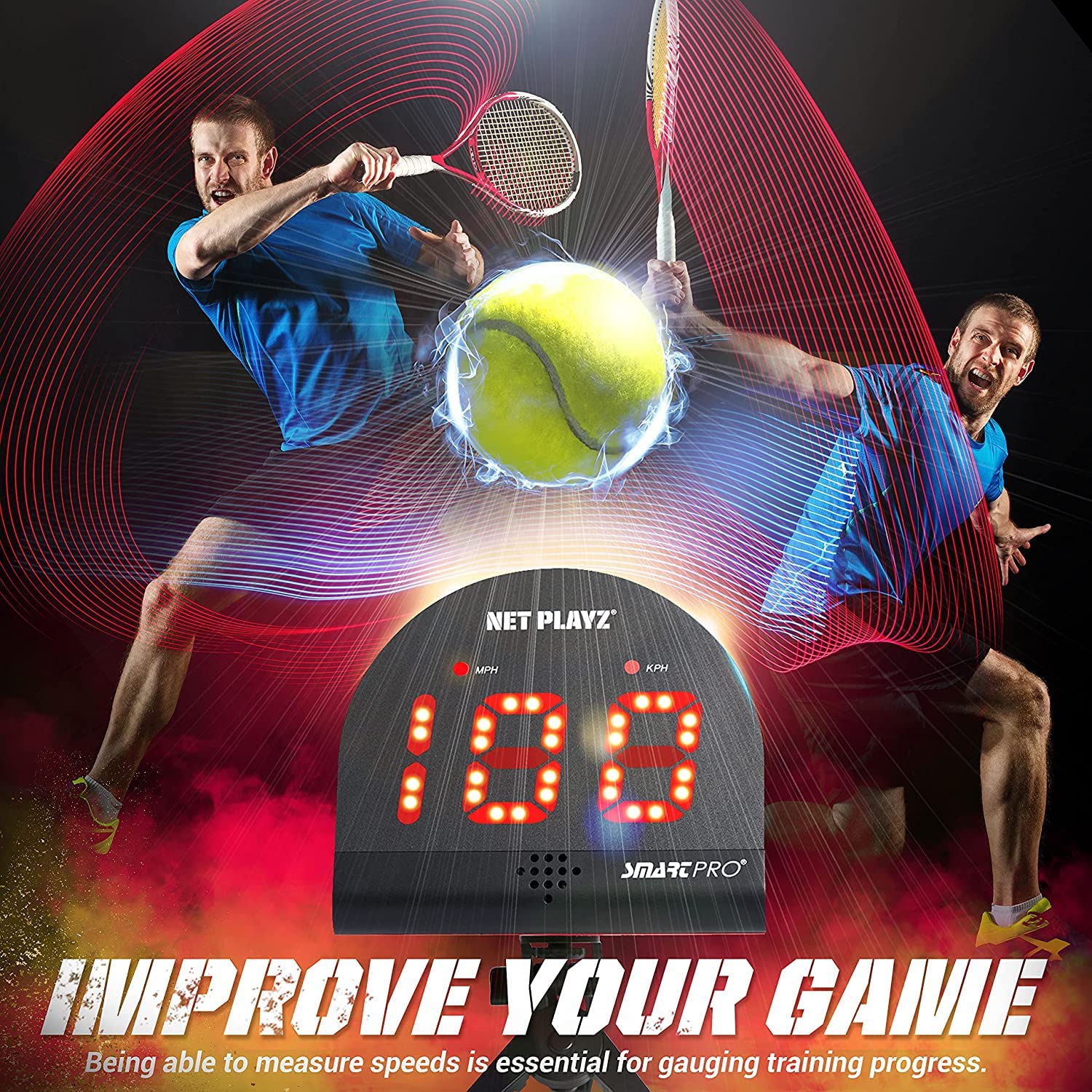 Tennis Radar Gun - Speed Sensor for Serve & Ball Tracking - Perfect for Training & Coaching