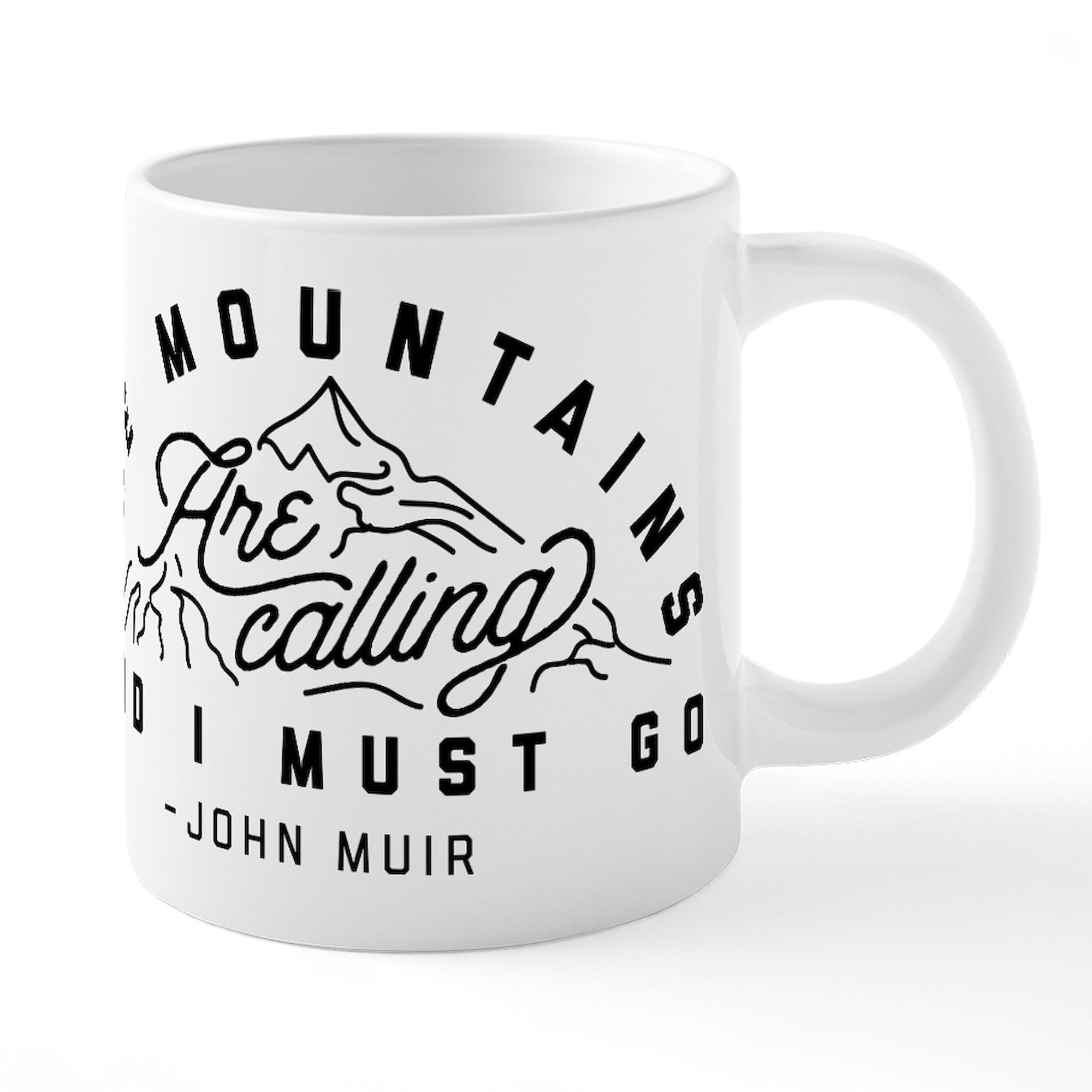 The Mountains Are Calling 20 oz Ceramic Coffee Mega Mug - Large Insulated Travel Tumbler for Hot & Cold Drinks - Perfect for Camping, Hiking, Office & Outdoor Adventures