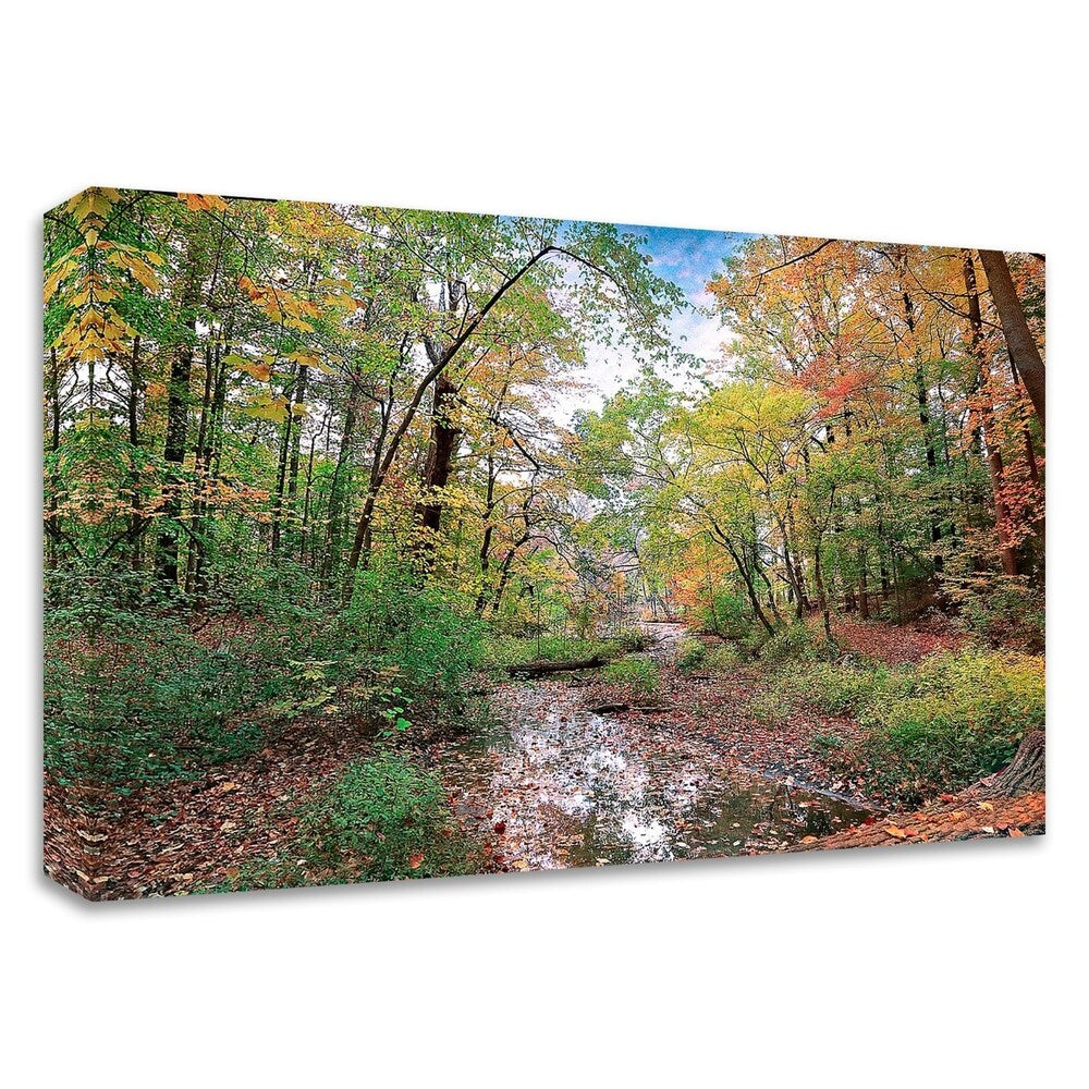 Autumn at Hopkins Pond by John Rivera - Premium Canvas Art Print, Ready to Hang Wall Decor for Living Room, Bedroom & Office