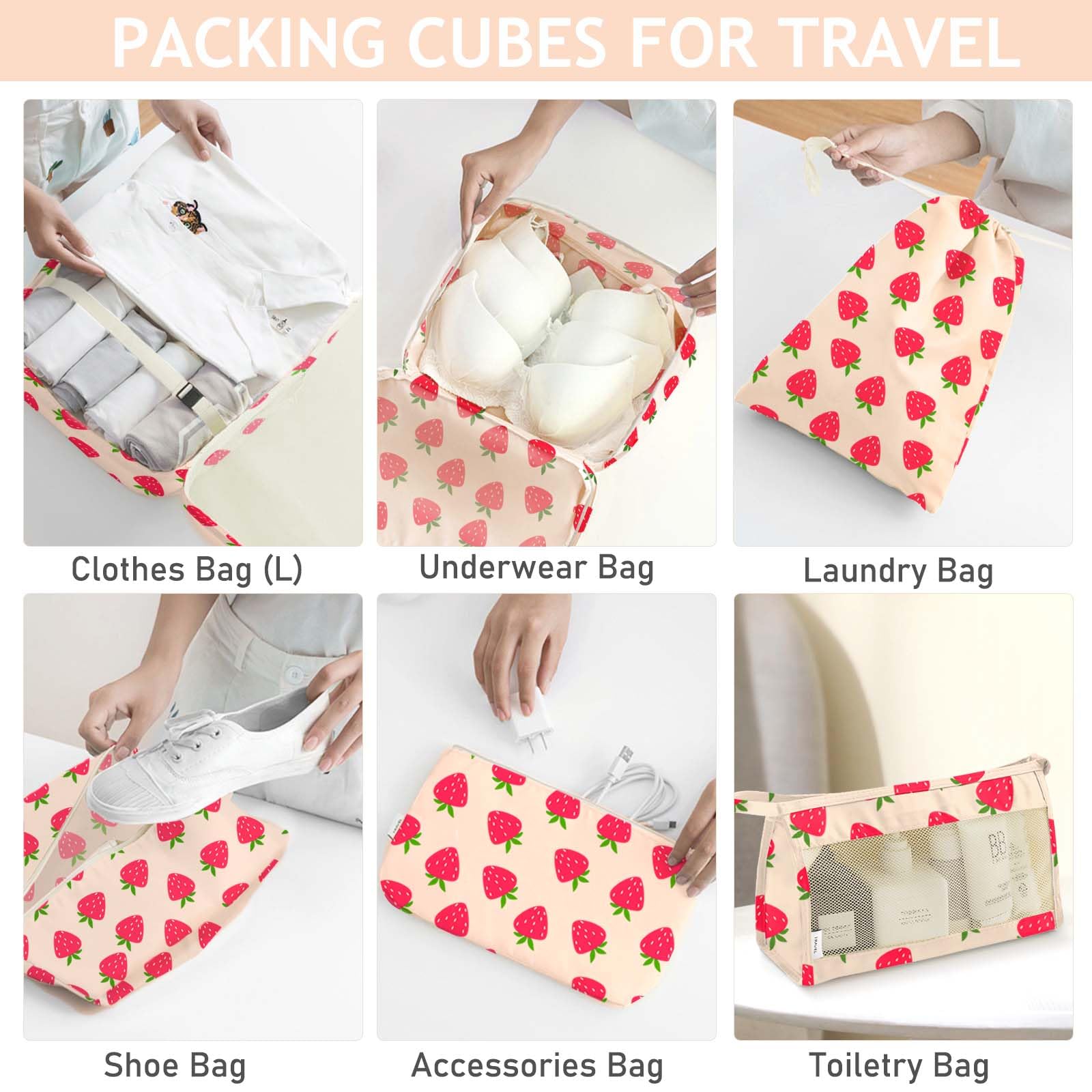 KPX 8-Piece Travel Packing Cubes Set - Lightweight Luggage Organizers with Large Toiletries Bag for Clothes, Shoes & Cosmetics | Perfect for Vacation, Business Trips & Weekend Getaways