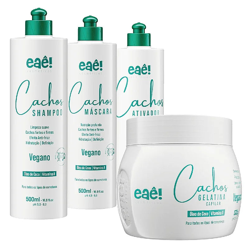 Eaê Cosmetics Perfect Curls Home Care Kit for Curly Hair - Hydrating Shampoo, Conditioner & Styling Set for Natural Curls | At-Home Hair Care Routine for Women & Men