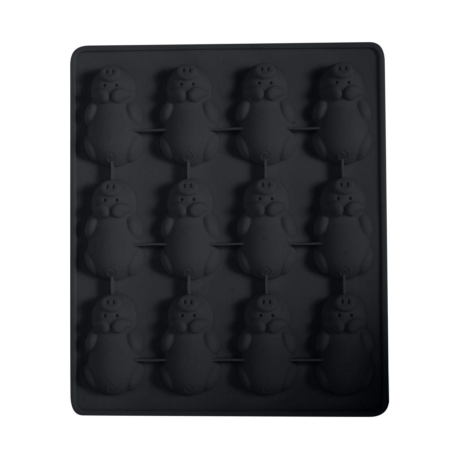 Premium Pig Silicone Mold for Chocolate, Candy & Baking - Non-Stick Flexible Tray for DIY Desserts, Cake Decorating & Party Treats (Black, Standard Size) - Perfect for Halloween, Easter & Birthday Celebrations