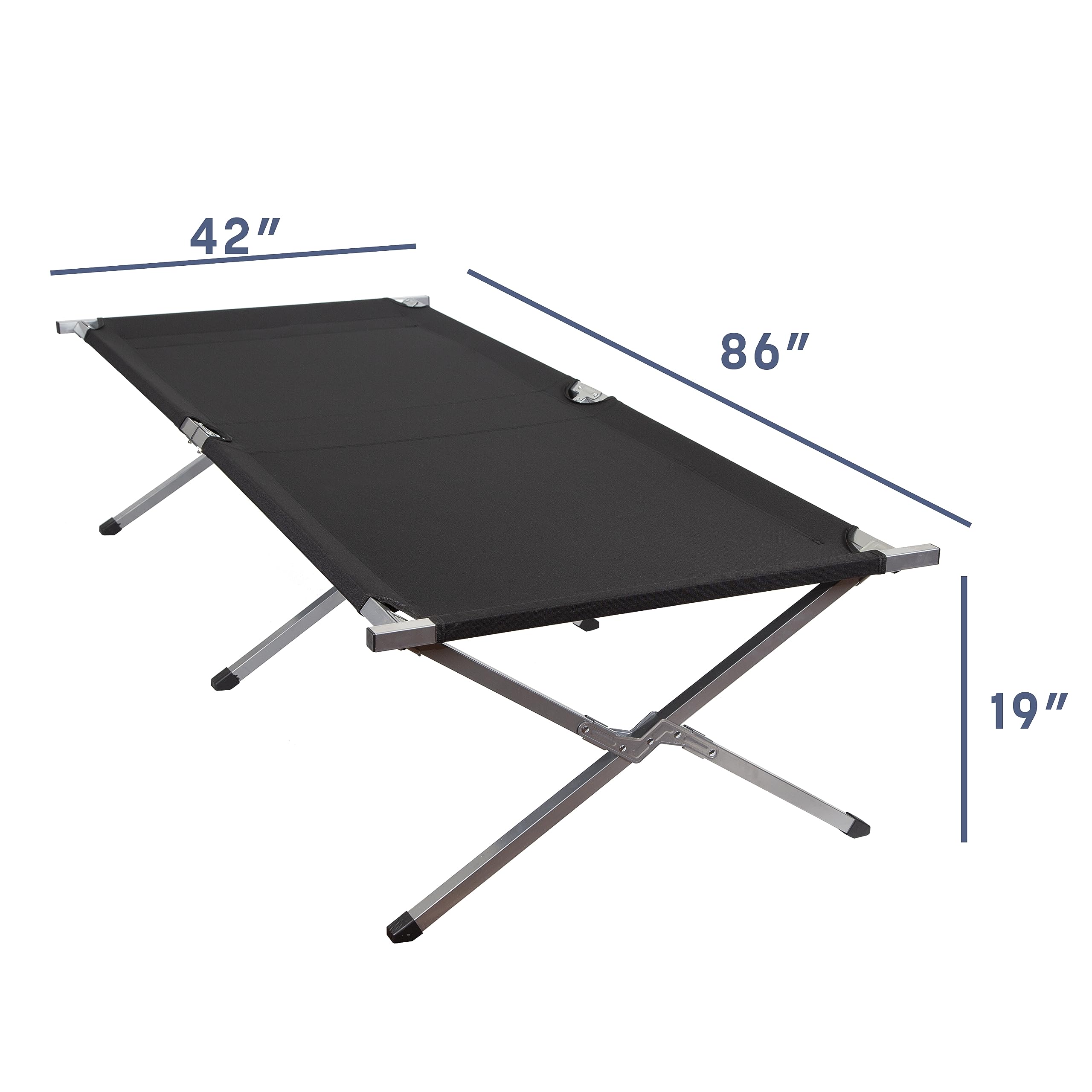 Stansport Folding Camping Cot - Lightweight Portable Bed for Outdoor Adventures, Hiking, Backpacking & Travel - Heavy Duty Support for Adults & Kids
