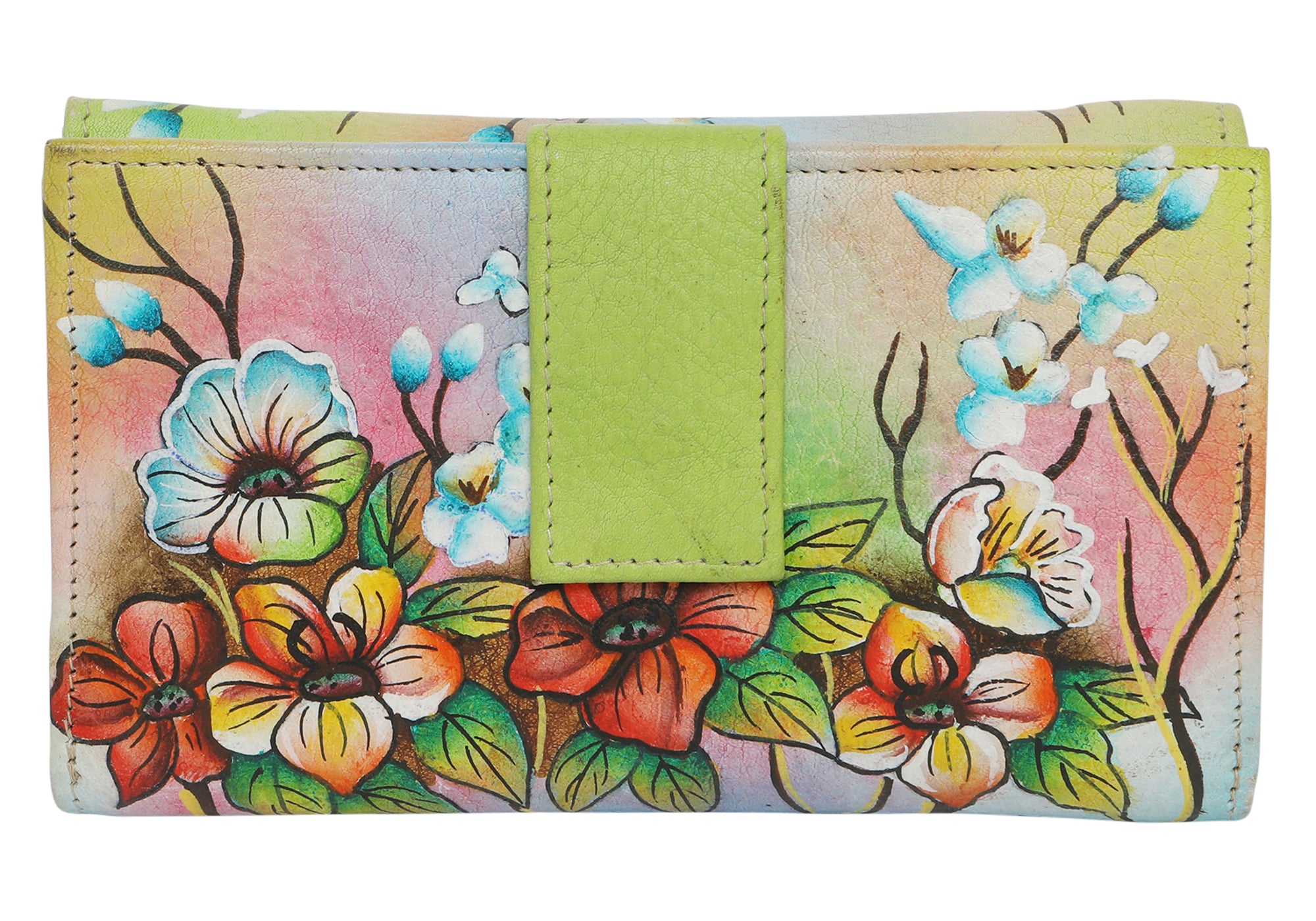Modapelle Women's Genuine Leather Hand-Painted Wallet 2193 - Stylish & Durable for Everyday Use, Travel & Gifts