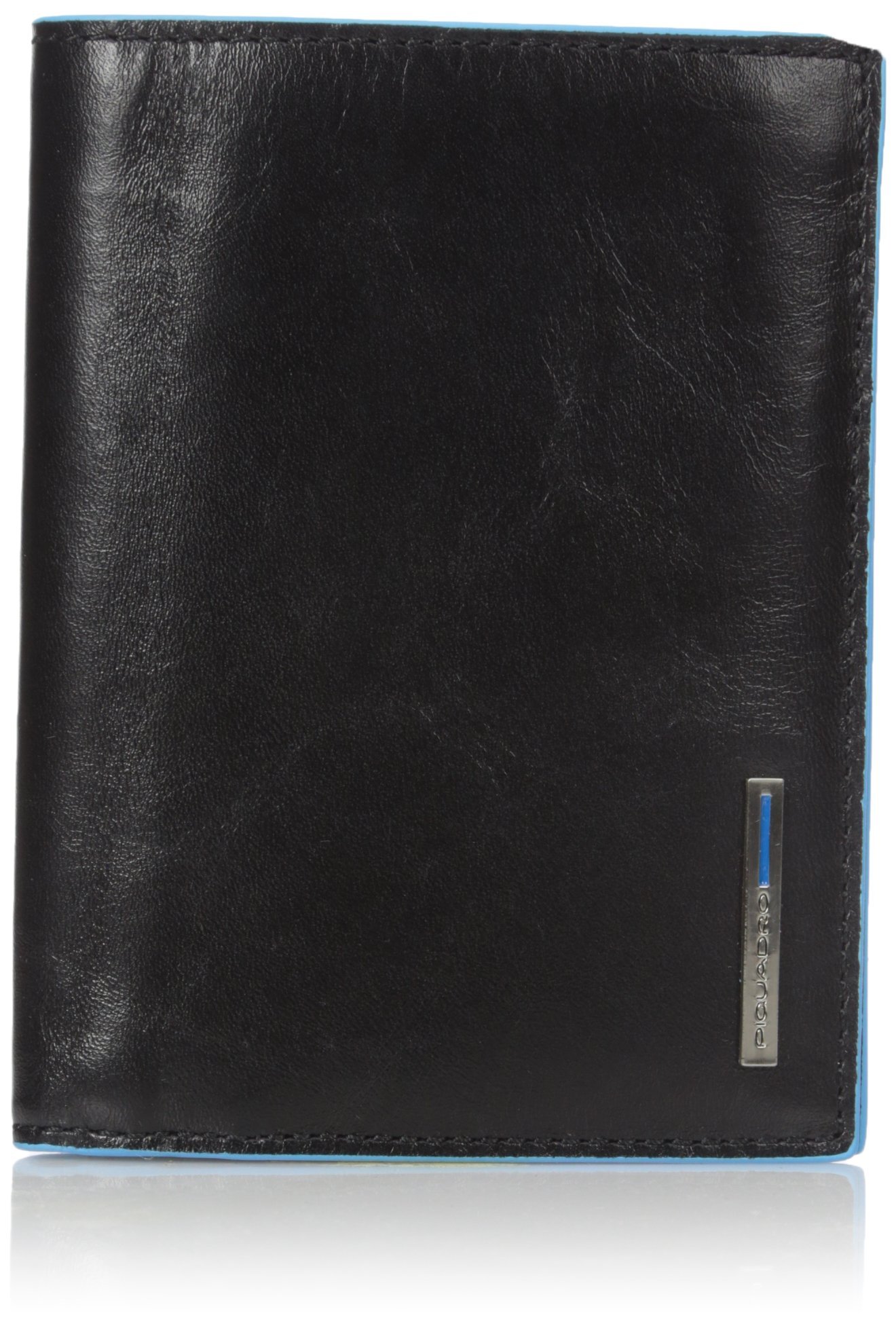 Premium Genuine Leather Men's Wallet - Piquadro Black 1393B2 Slim Bifold Wallet for Men - Perfect for Everyday Use, Business & Travel Essentials
