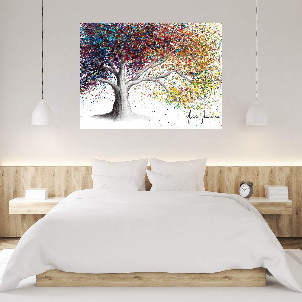 Ashvin Harrison 'The Colour of Dreams' Fine Art Canvas Wall Decor - 43x32 Inches - Ready to Hang - Modern Abstract Painting for Living Room, Bedroom, Office & Home Decor - Perfect for Gifts, Housewarming & Interior Design