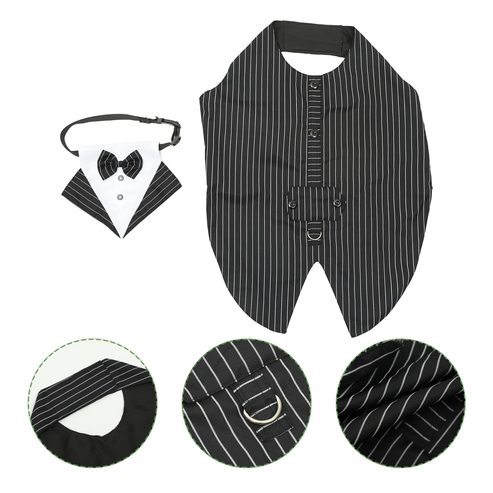 Balacoo 1 Set Durable Dog Costume Suit with Adjustable Bandana Collar - Wedding Pet Outfit for Small & Large Dogs, Kitten Accessories | Perfect for Pet Banquets, Parties & Photo Shoots
