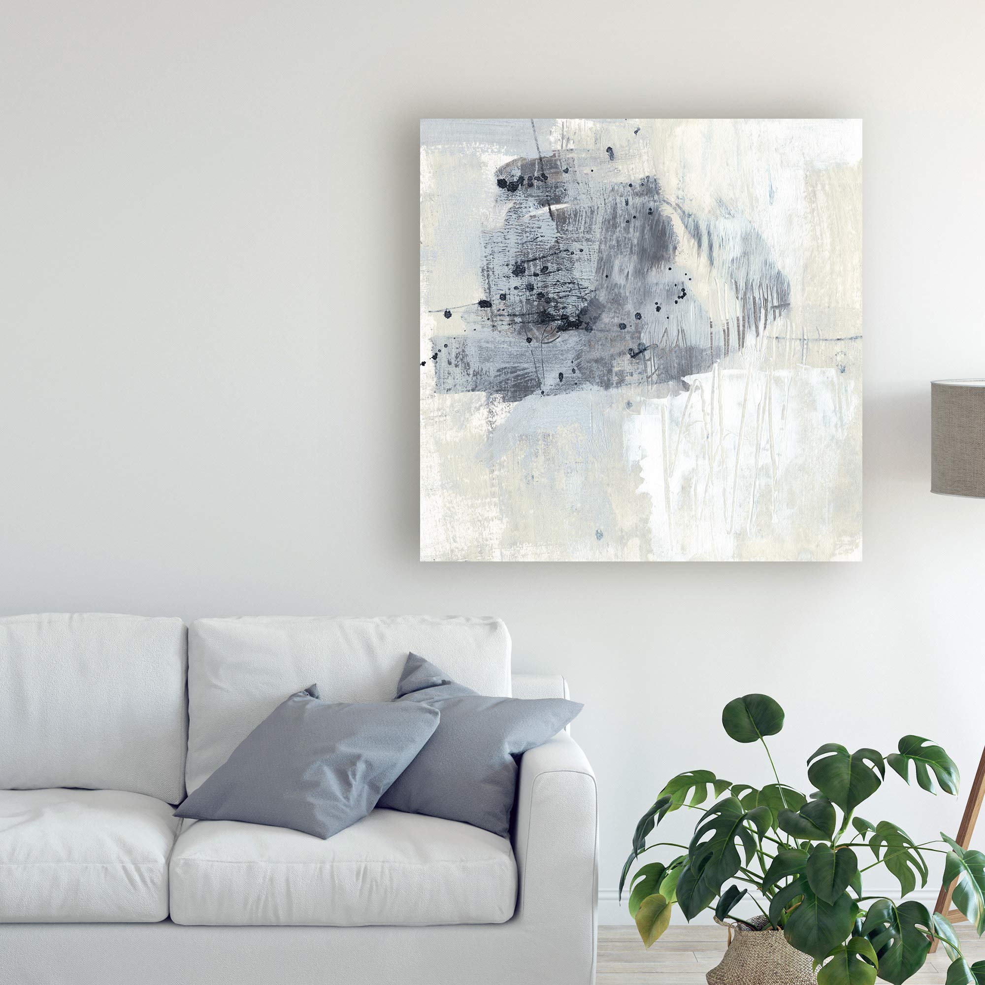 Jennifer Goldberger Drop of Paynes I Fine Art Print - 18x18 Inches - Premium Canvas Wall Decor for Living Room, Bedroom & Office