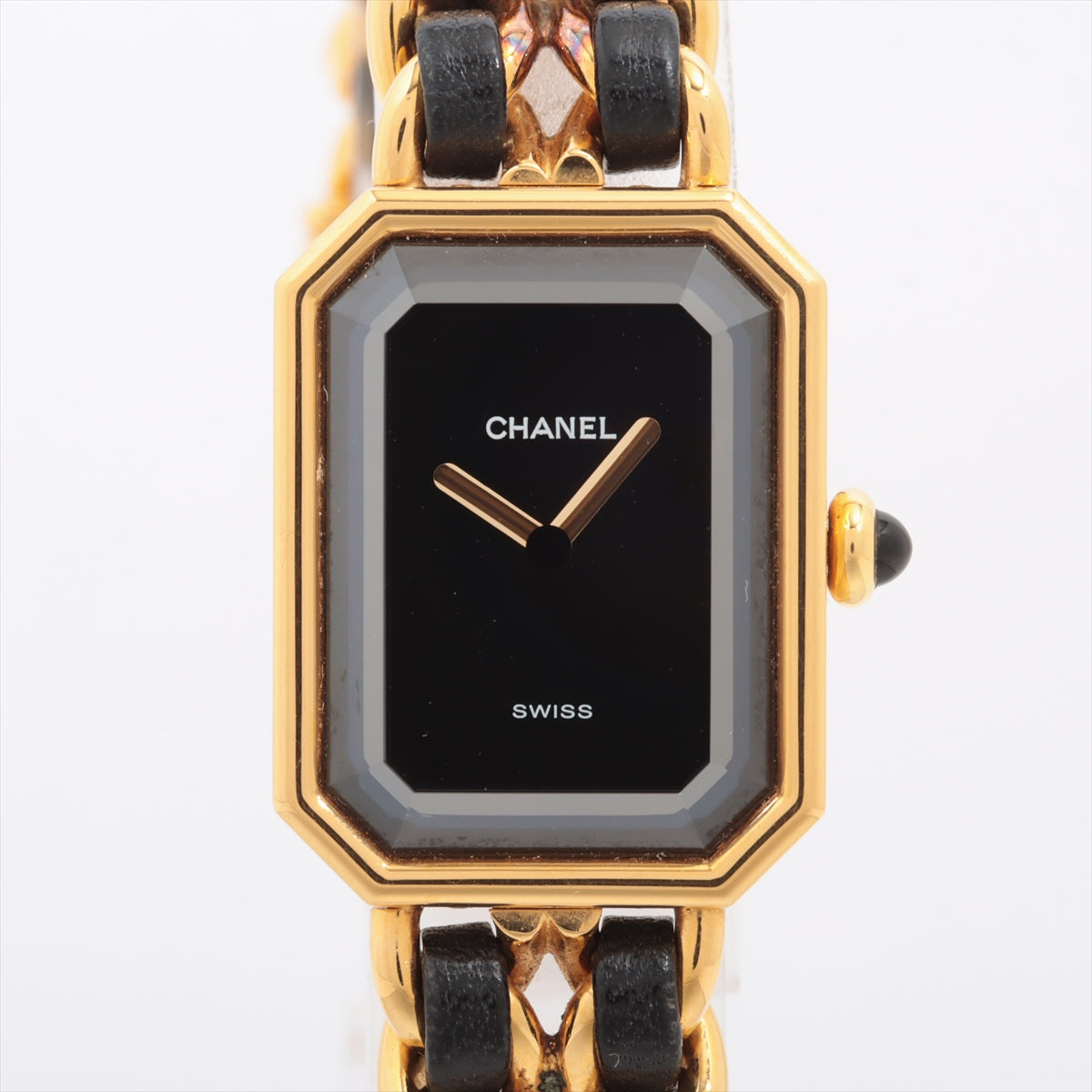 Chanel Première M Black Gold Luxury Watch for Women - Elegant Quartz Dress Watch with Leather Strap - Perfect for Business, Parties & Special Occasions