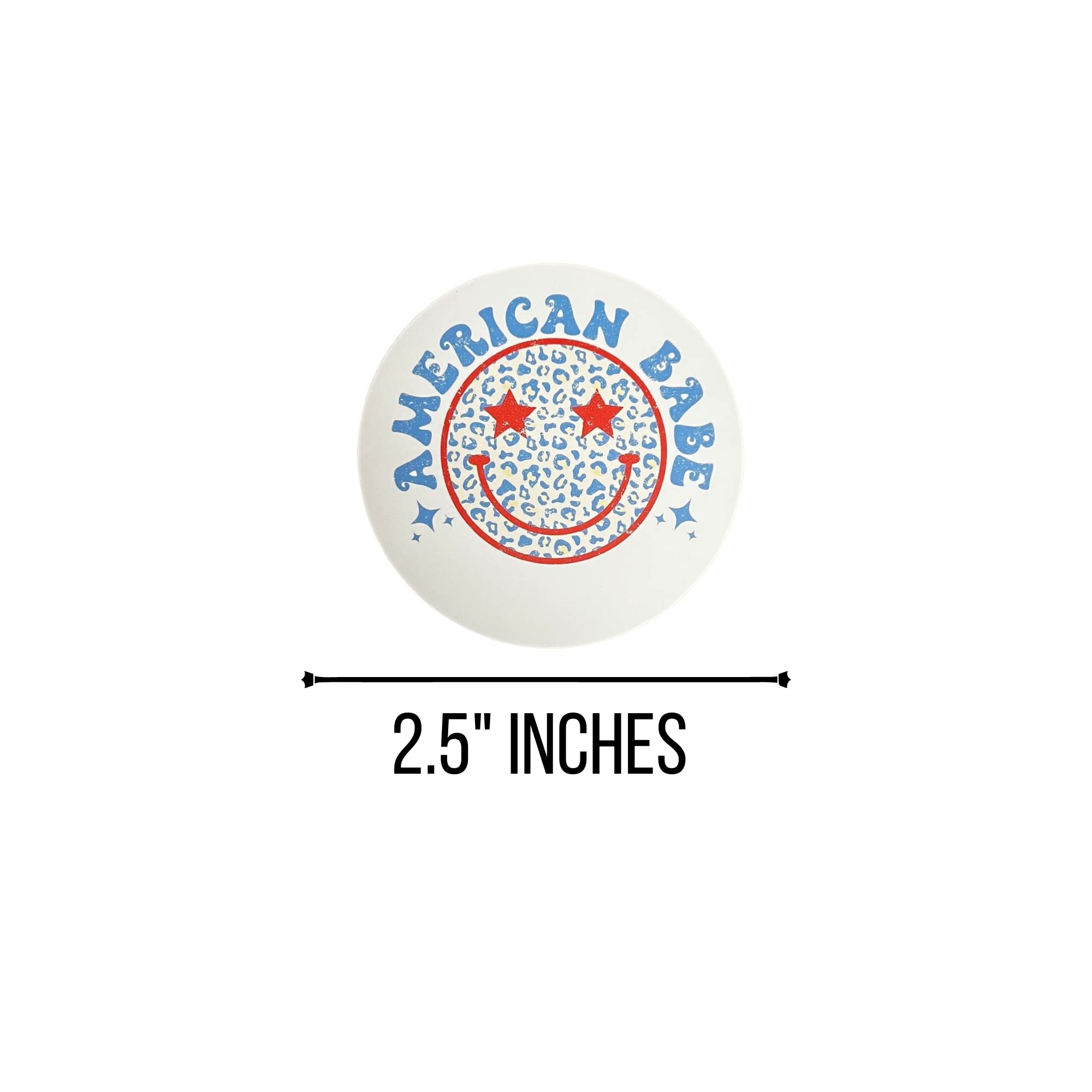 Freshie American Cardstock Cutouts Rounds 2.5” - 12 Pack Random Mix for Scented Aroma Beads & Car Freshener DIY | Red, White & Blue Patriotic Theme | Perfect for 4th of July, Independence Day & Americana Decor | Use for Home, Office, Car & Party Decorations