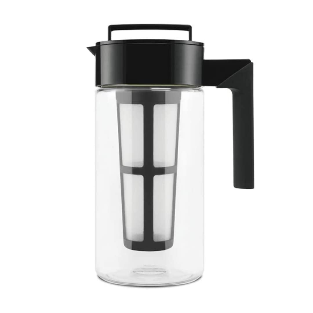 Takeya Patented Deluxe 1 Quart Cold Brew Coffee Maker with Airtight Lid - BPA-Free Iced Coffee Maker for Home & Office - Perfect for Smooth, Low-Acid Cold Brew Coffee Anytime