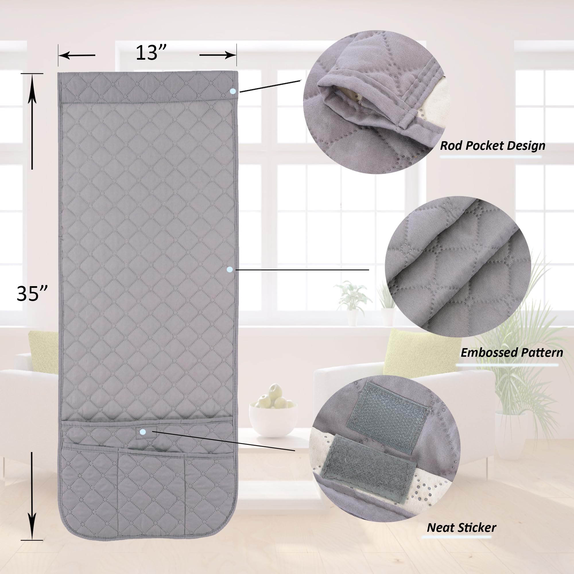 **Non-Slip Waterproof Armchair Caddy with 4 Pockets – Sofa Armrest Organizer for TV Remote, Phone & Books – 35