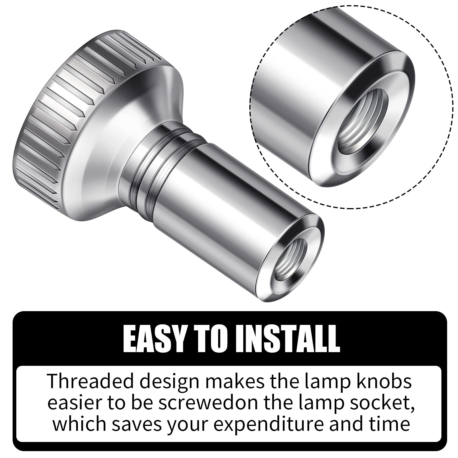 6-Pack Lamp Socket Knob Replacement Switch - Compatible with Most Ceiling Fans, Light Fixtures & Wall Switches - Durable Rotary Control Knobs for Home Lighting & Ventilation Systems