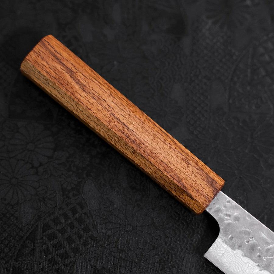 Premium AUS-10 Steel Sujihiki Knife 240mm - Japanese Tsuchime Damascus Pattern with Oak Handle - Perfect for Sushi, Sashimi & Meat Slicing