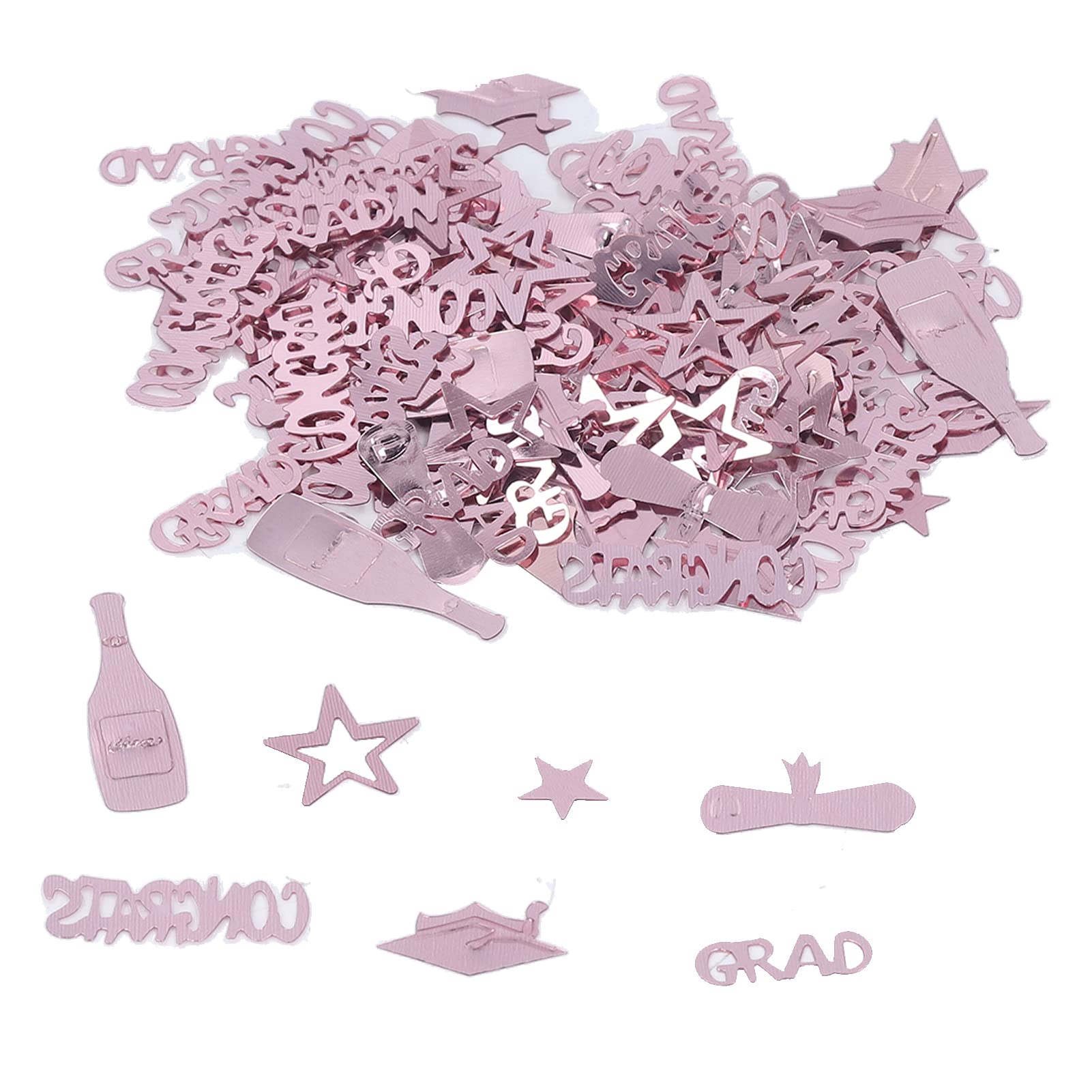 CHICIRIS Rose Gold Confetti for Graduation Party Decorations - Portable Graduation Celebration Supplies (1000+ Pieces) - Perfect for Graduation Photos, Party Backdrops & Cap Toss Celebrations