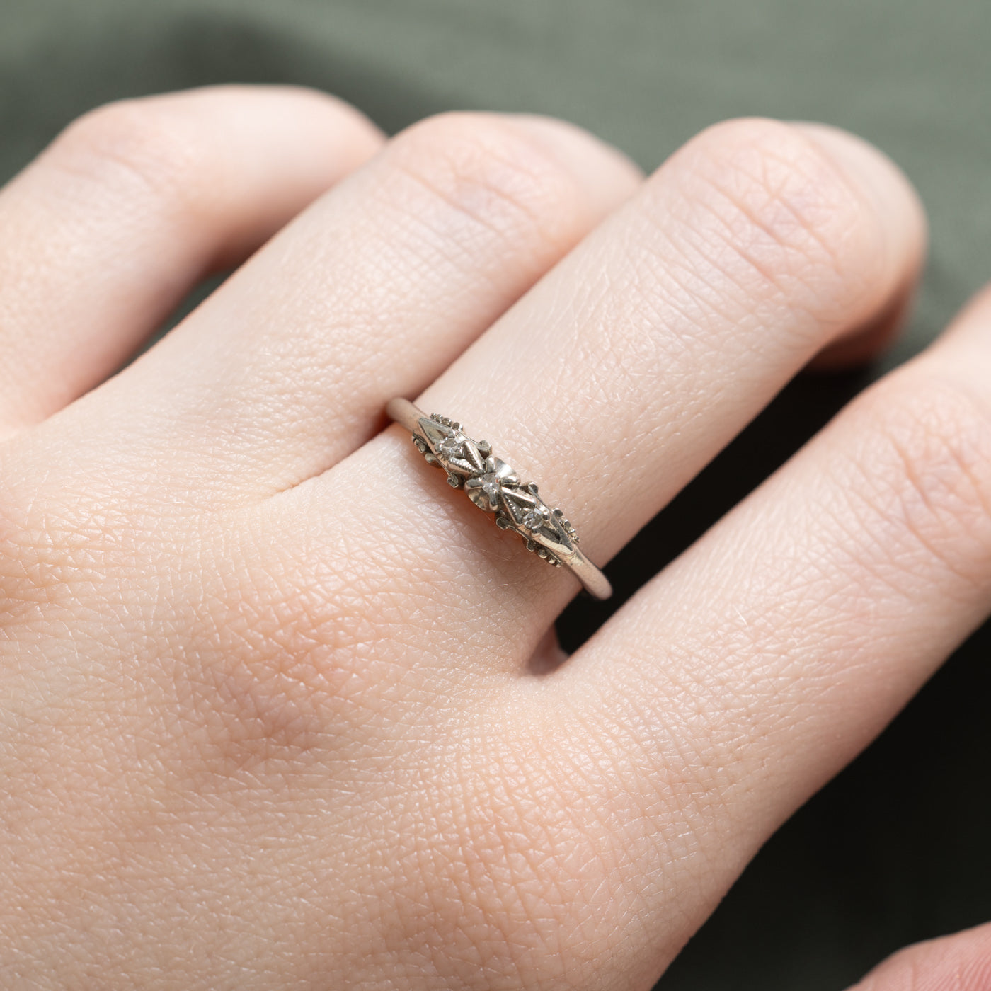 0.015ctw Three Stone Diamond Ring - Size 7.5 | Elegant Engagement & Wedding Band for Women | Perfect for Proposals, Anniversaries & Special Occasions