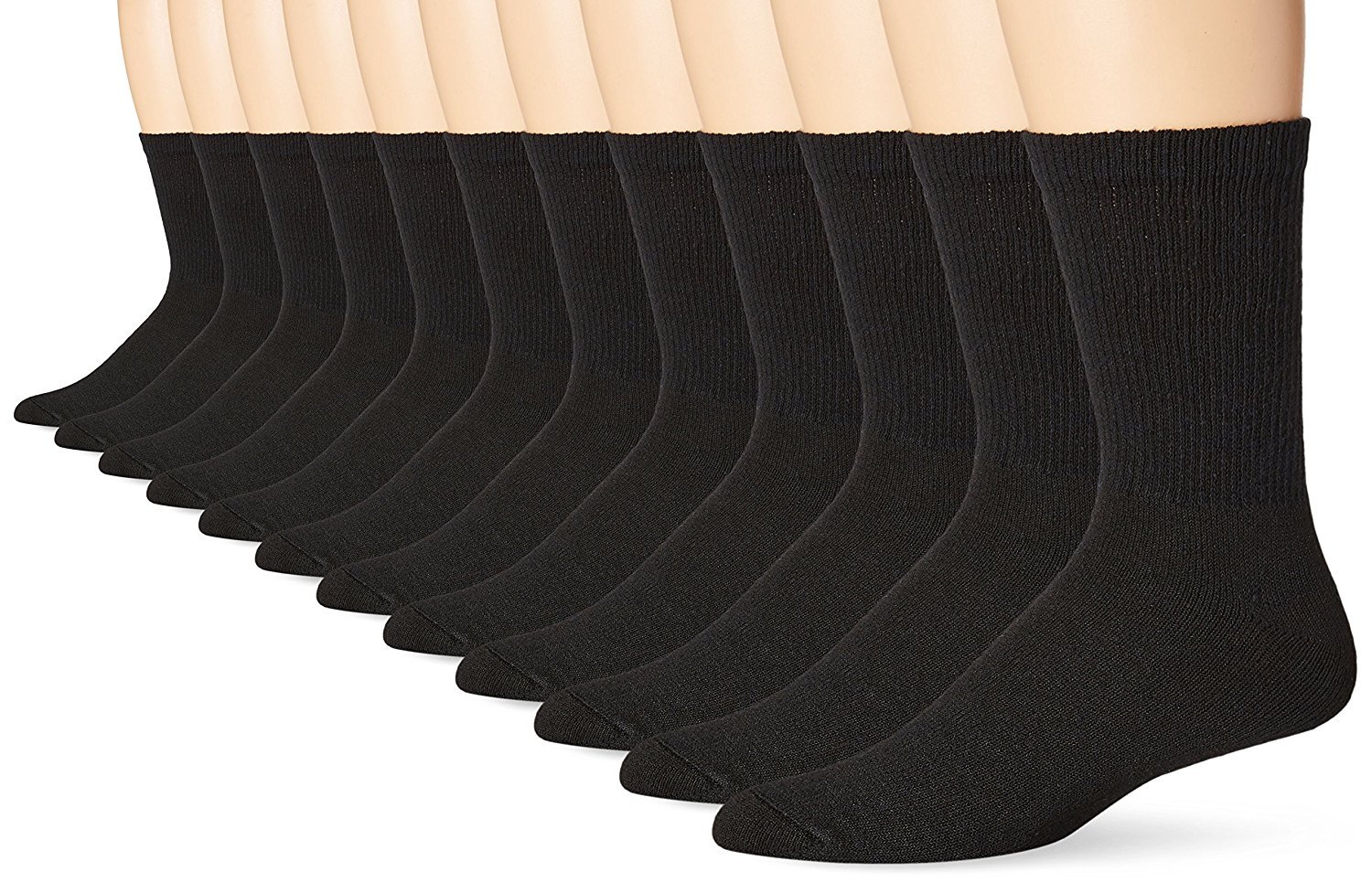Hanes Men's Ultimate Cushion Crew Socks - 6-Pack Comfortable Cotton Athletic Socks for Running, Hiking & Everyday Wear
