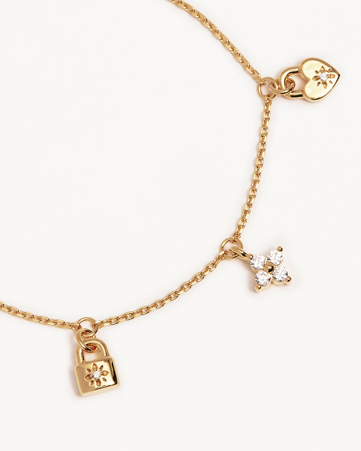 18K Gold Vermeil Love Unlocked Charm Bracelet for Women - Dainty Adjustable Heart Pendant Jewelry Gift for Her - Perfect for Valentine's Day, Anniversary & Romantic Occasions
