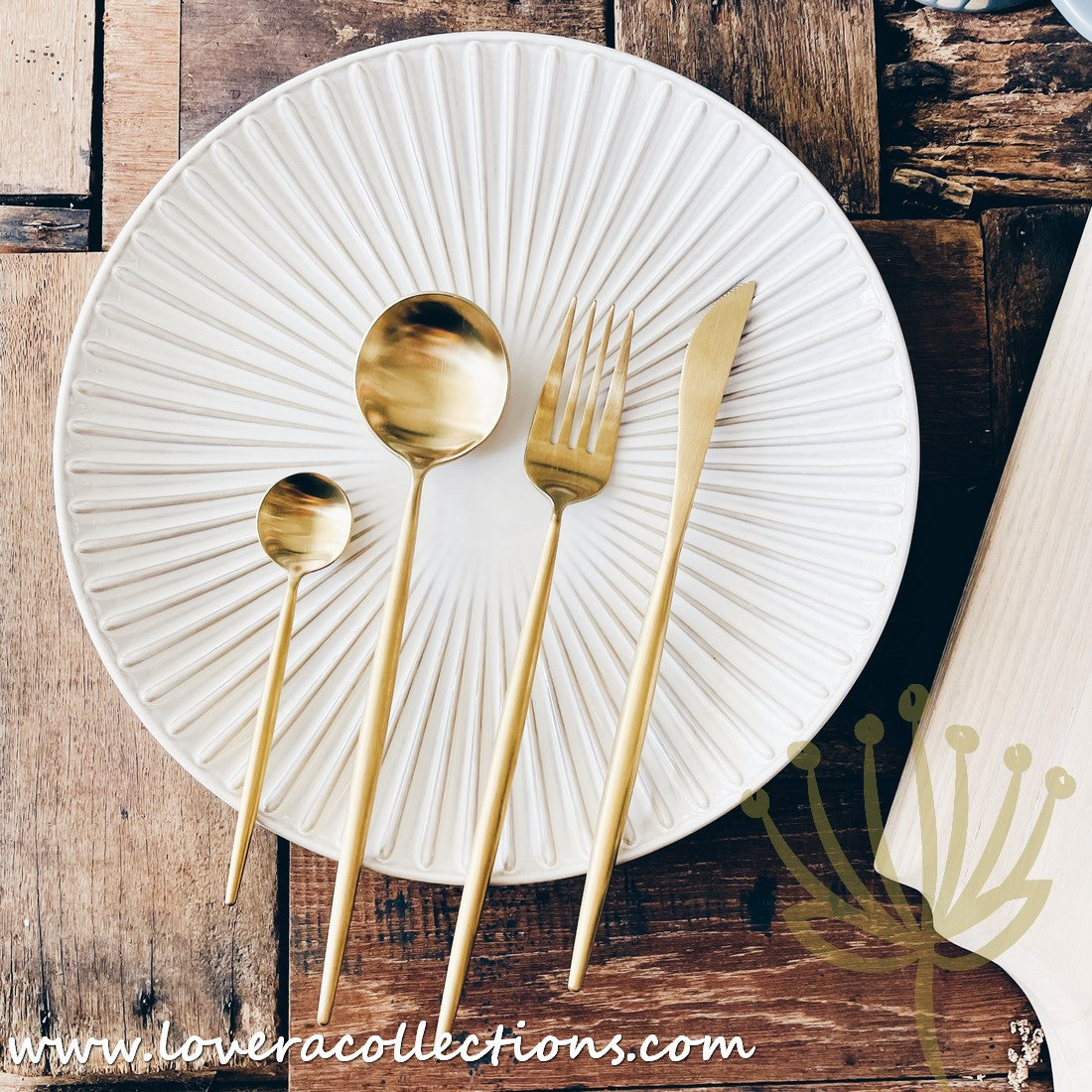 Premium 18/10 Stainless Steel Gold Matte Cutlery Set - 24-Piece Luxury Flatware Collection for Fine Dining & Entertaining - SS304 Rust-Proof & Dishwasher Safe - Perfect for Weddings, Gifts & Upscale Restaurants