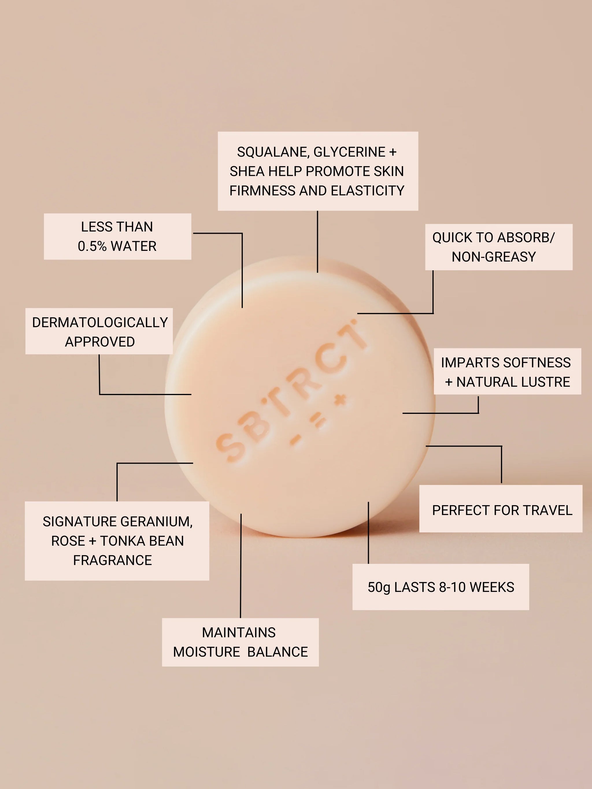 SBTRCT Starter Kit - Hydrating Facial Balm with Bamboo Pot | Natural Skincare for Dry & Sensitive Skin | Perfect for Daily Moisturizing & Nighttime Routine