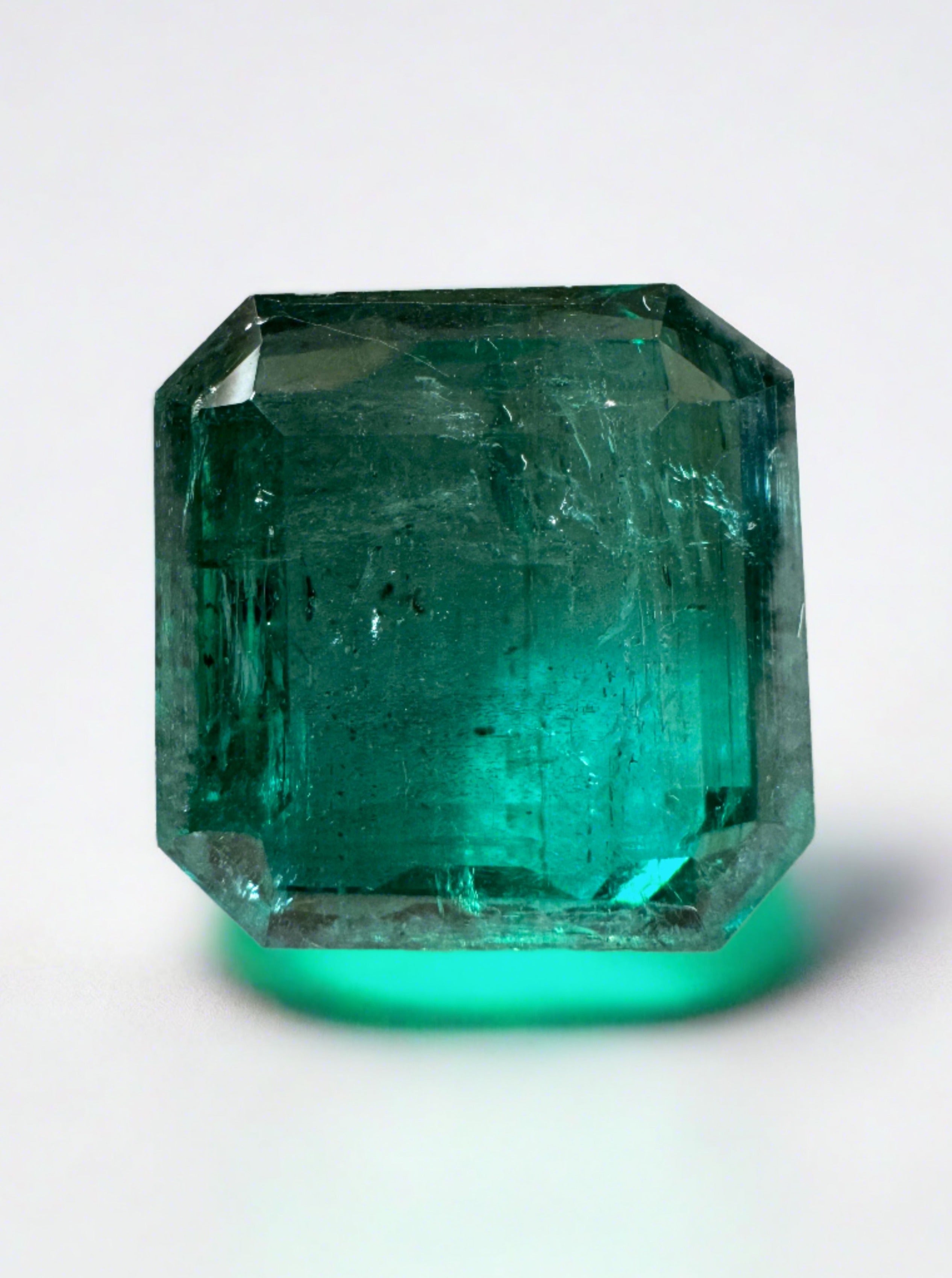 14.76 Carat Natural Zambian Emerald - Asscher Cut Loose Gemstone for Jewelry Making, Engagement Rings & Luxury Gifts