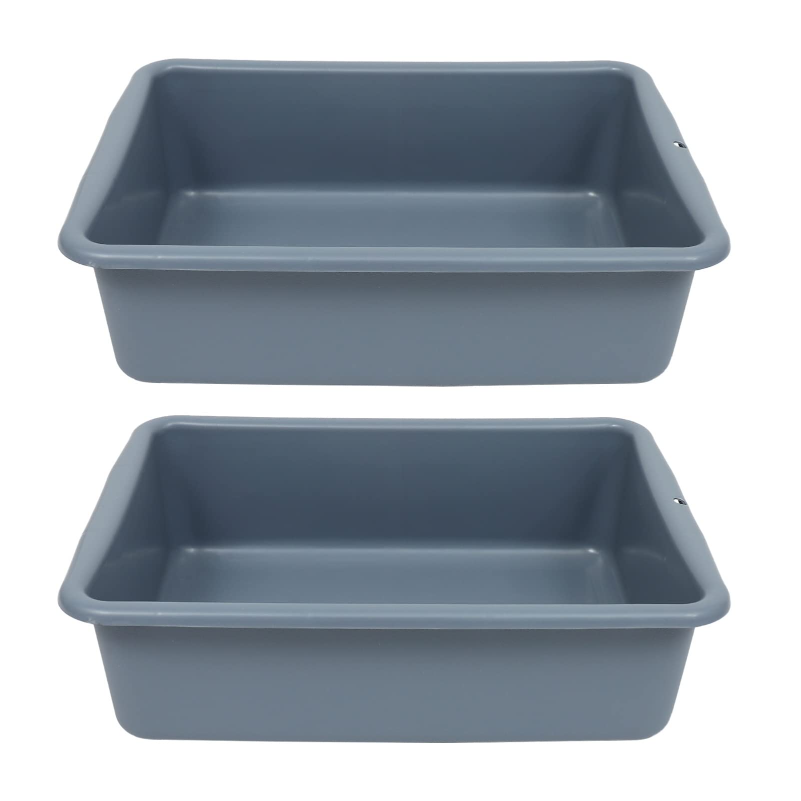 2-Pack Commercial Bus Tubs - Heavy Duty Plastic Wash Basins for Dishwashing, Food Prep & Utility Use - Ideal for Restaurants, Catering & Commercial Kitchens