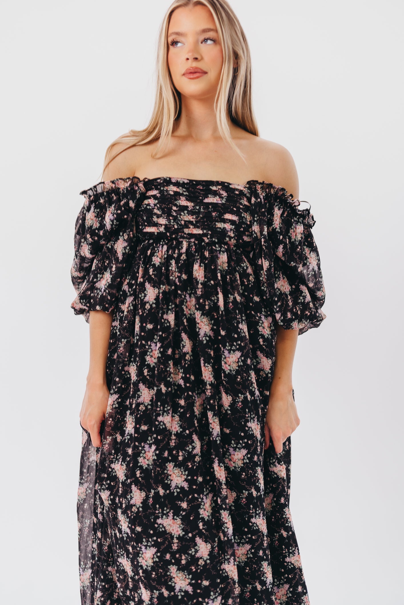 Melody Maxi Dress in Black - Bump Friendly & Inclusive Sizing (S-3XL) | Perfect for Maternity, Plus Size Women & Special Occasions