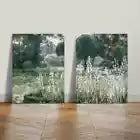 2-Piece Vintage Abstract Forest Field Impressionism Framed Canvas Wall Art - 50x75cm High-Quality Print, 100% Australian Made, Ready to Hang - Perfect for Living Room, Bedroom & Office Decor
