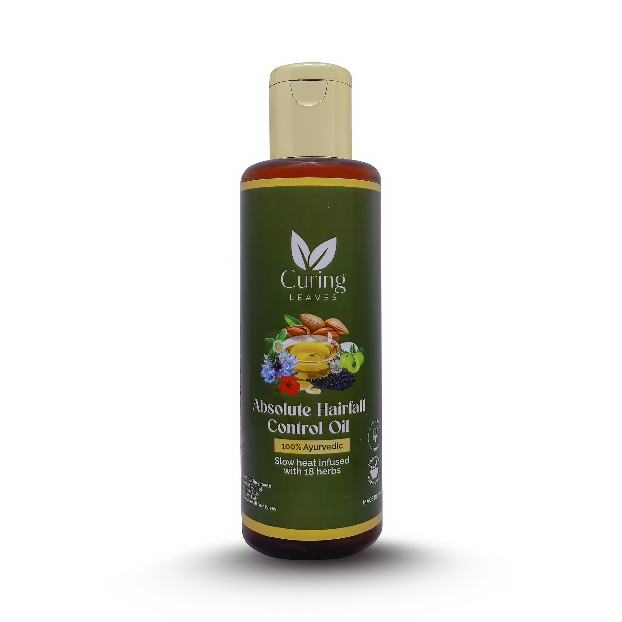 Ayurvedic Hair Oil for Men & Women - Anti Hair Fall, Reduces Dandruff & Promotes Growth | Enriched with Sesame, Almond, Hibiscus & Bhringraj | 100% Mineral Oil-Free | 100ml | Perfect for Daily Scalp Massage & Hair Care Routine