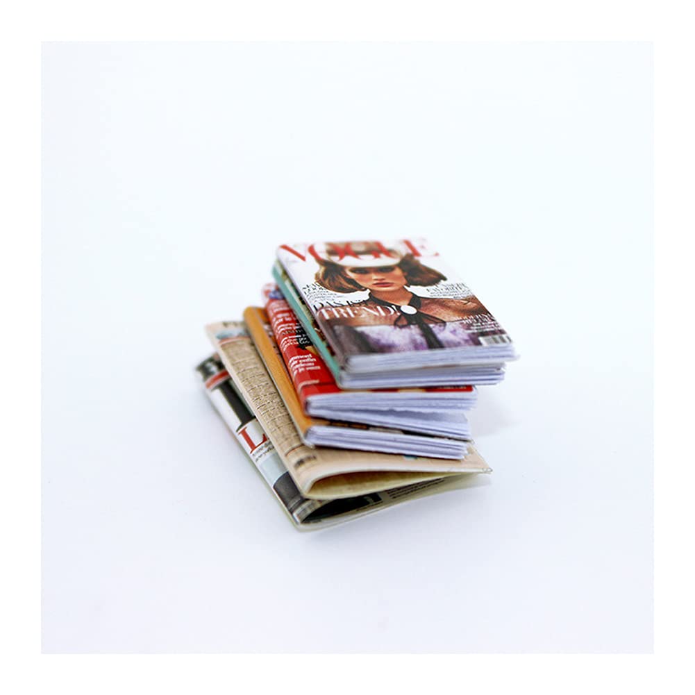 1:12 Scale Miniature Dollhouse Books - 6pcs Mini Book Set for DIY Dollhouse Decoration, DIY Crafts, and Model Scenes | Perfect for Dollhouse Miniatures, Fairy Gardens, and School Projects