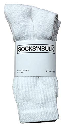 72 Pairs Men's Cotton Crew Socks Bulk Wholesale - Soft Breathable Athletic Socks for Work, Sports & Everyday Wear - SOCKS’NBULK