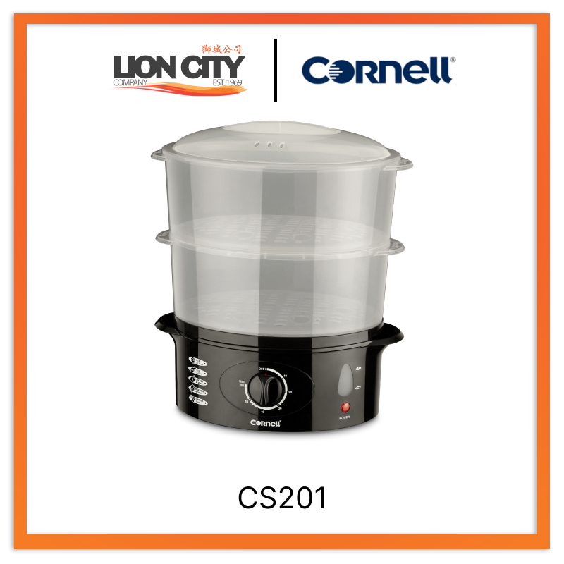 Cornell 2-Tier 10L Electric Food Steamer for Healthy Cooking - Perfect for Meal Prep, Dumplings & Vegetables - CS201