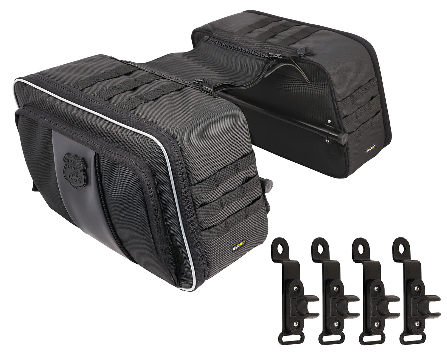 NR 400 Motorcycle Saddlebags for Road Trips - Durable & Waterproof Storage for Harley, Cruiser & Touring Bikes - Perfect for Long Distance Travel & Adventure Riding