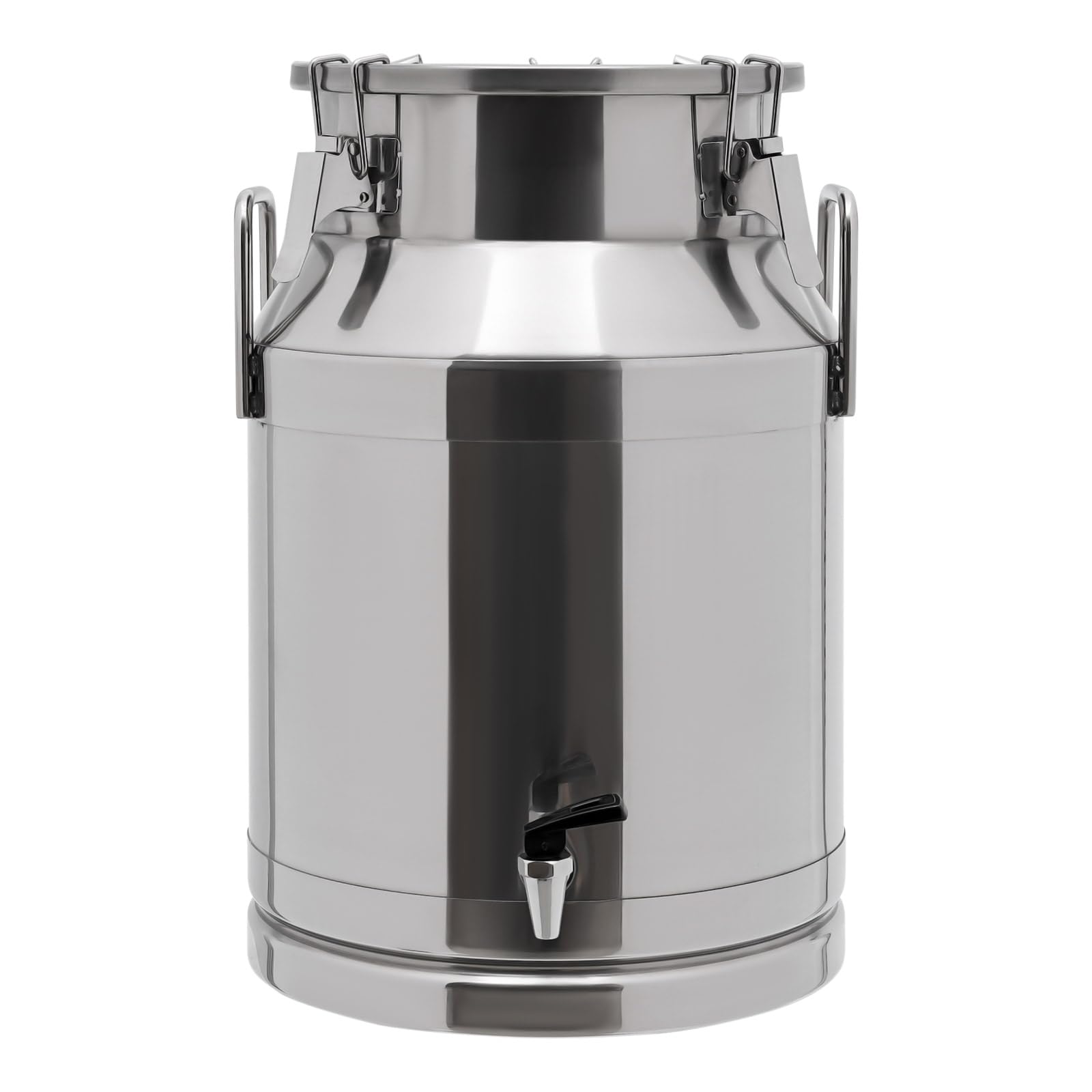 30L/7.93 Gallon Stainless Steel Milk Can with Faucet - Heavy Duty Milk Jug, Wine Pail & Liquid Storage Container - Airtight Grain, Wine & Beverage Tank for Farm, Brewery & Commercial Use