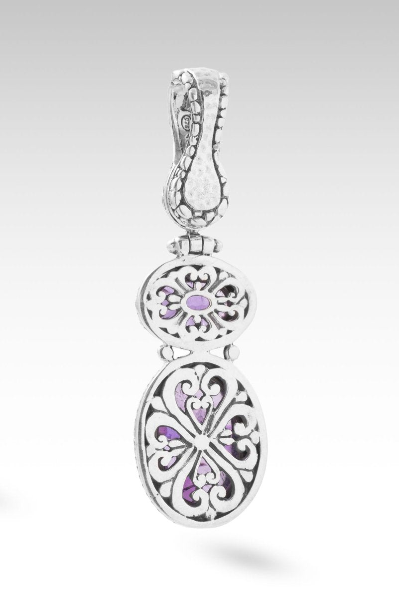 Revive My Faith Pendant - Chevron Amethyst & Amethyst Gemstone Necklace for Women - Spiritual Jewelry Gift for Prayer & Meditation