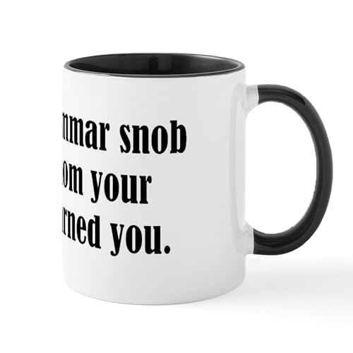 White/Black Inside - Grammar Snob Mug