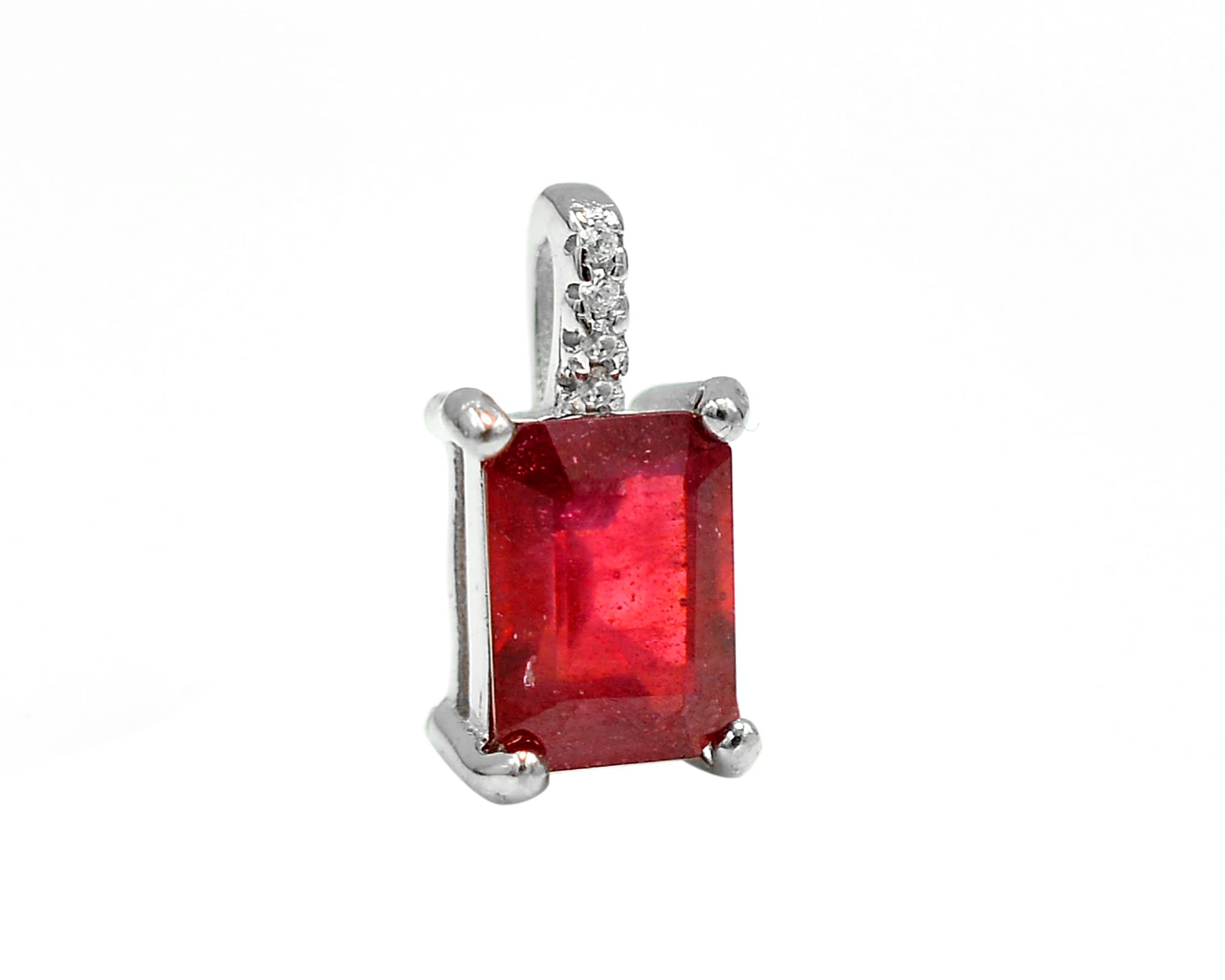 Natural Red Ruby Gemstone Jewelry Set - 925 Sterling Silver Ring, Earrings & Pendant for Women | July Birthstone, Unisex Proposal Gift, Christmas Present for Girlfriend | Perfect for Anniversaries, Weddings & Special Occasions