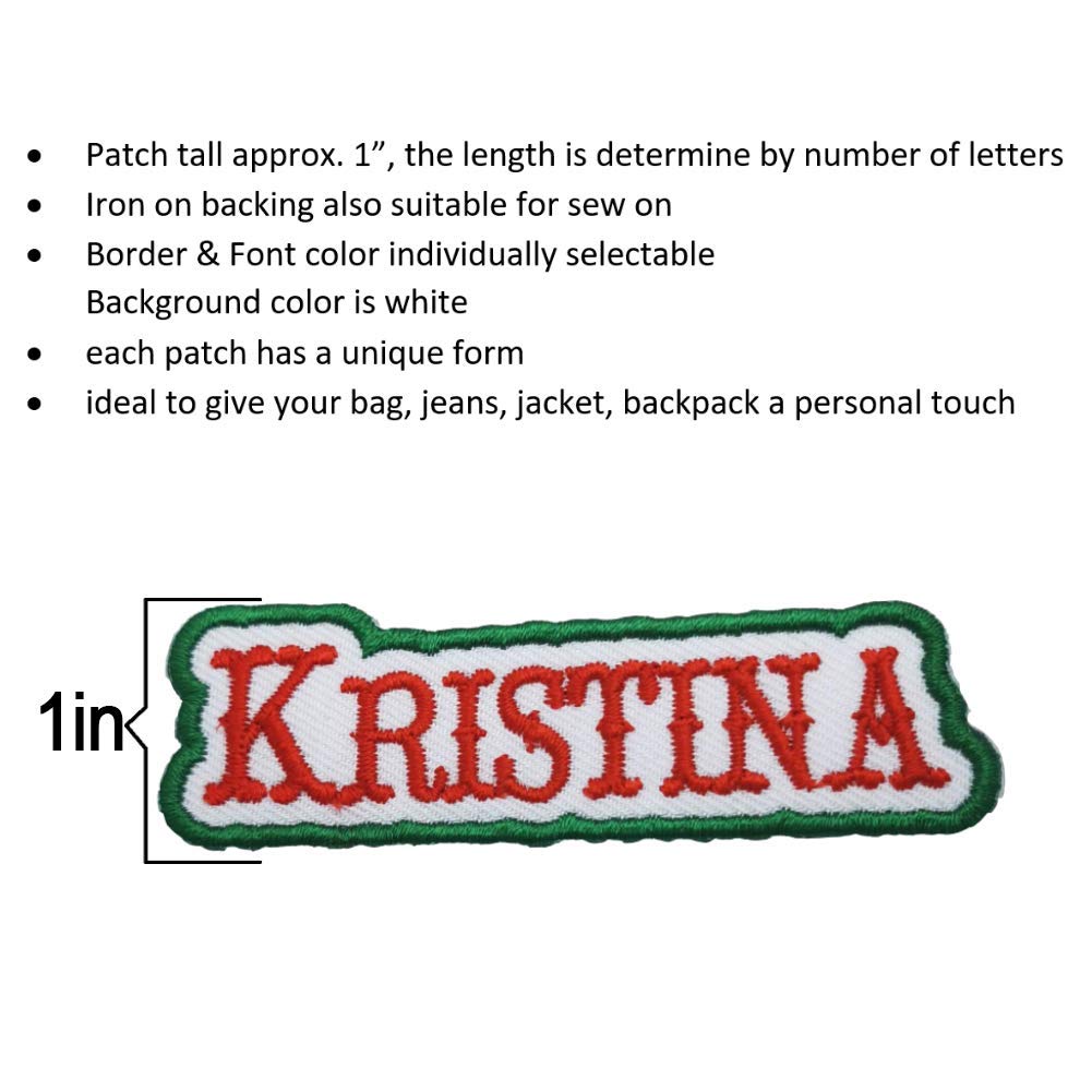 Custom Iron On & Sew On Patches - Personalized Western Font Badges for Jackets, Hats & Bags - Unique DIY Embroidered Appliques for Clothing & Accessories