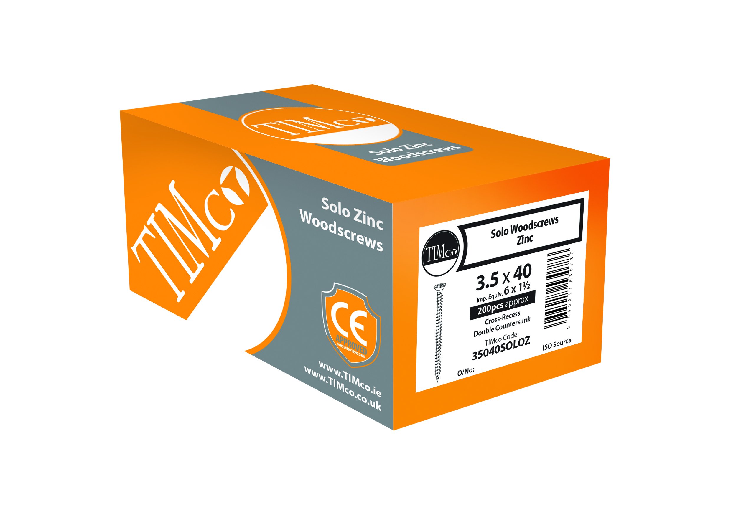 Timco 50050SQSZ SQ2 CSK BZP Zinc Plated Woodscrews 5.0x50mm - Box of 200 - Premium Construction Screws for Woodworking, Furniture Assembly & DIY Projects