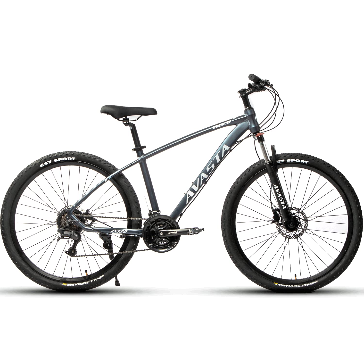 AVASTA 27.5 Inch Aluminum Mountain Bike for Adults - 27 Speed Gears, Hydraulic Disc Brakes & Lock-Out Suspension Fork - Perfect for Trail Riding, Commuting & Outdoor Adventures
