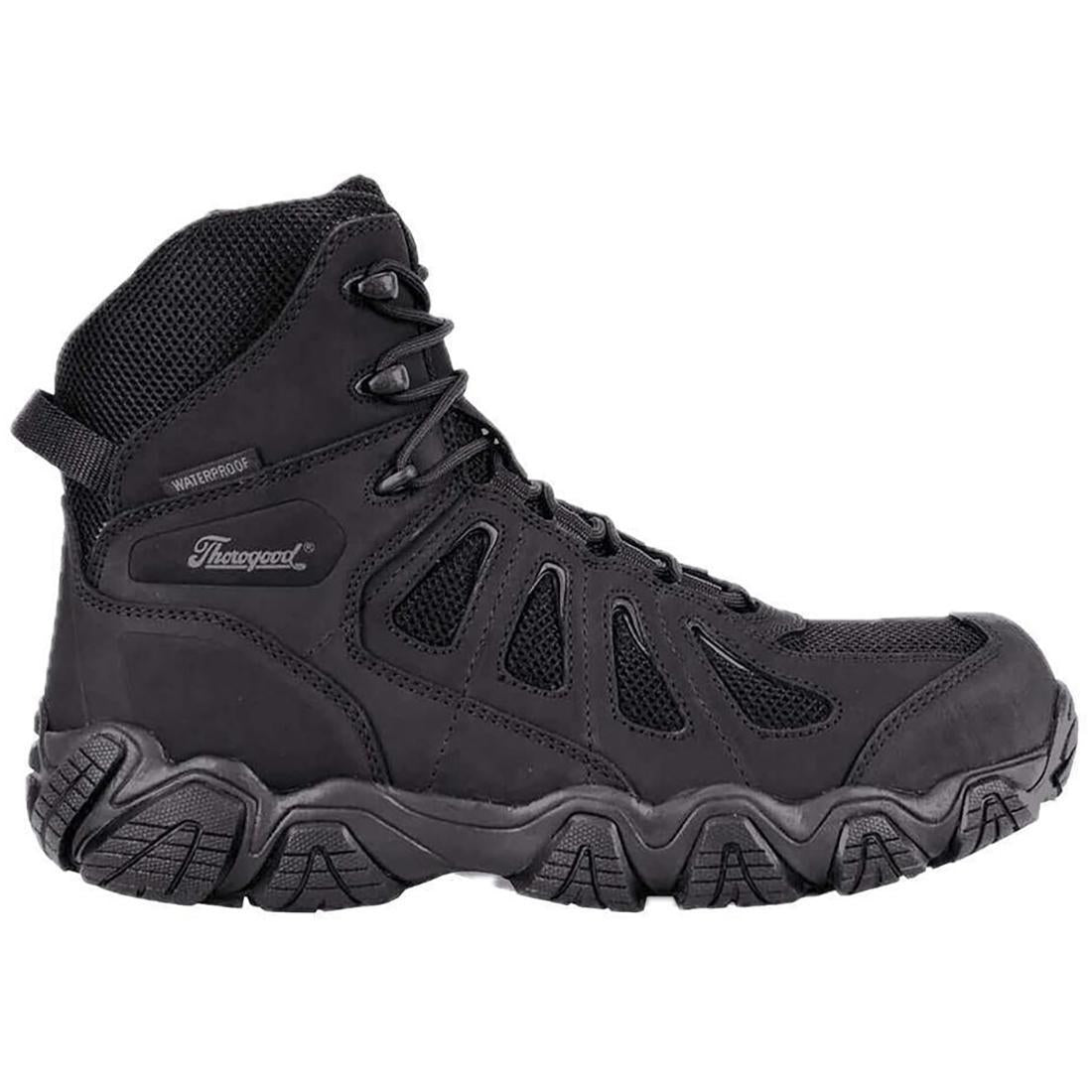 Crosstrex 6 Soft Toe Waterproof Work Boots with Side Zipper - Black - Comfortable & Durable for Construction, Hiking & Outdoor Activities