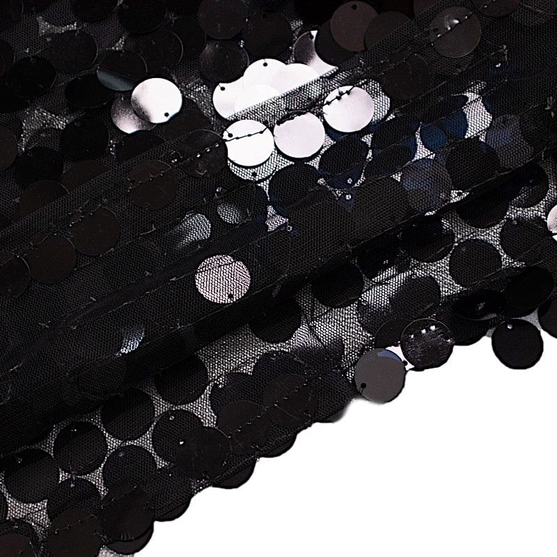 Double Sided Big Payette Sequin Half Moon Wedding Arch Backdrop Stand Cover - Elegant Wedding Decor for Ceremonies, Receptions & Photo Booths