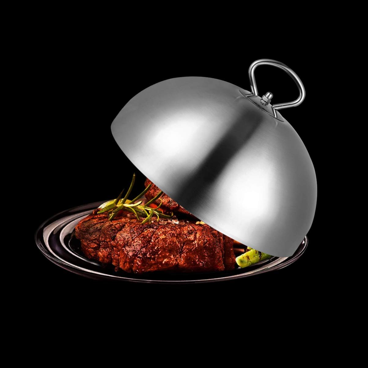 Premium Stainless Steel Cheese Melting Dome - 20cm Round Basting & Steaming Cover with Handle for Flat Top Griddles | Durable Indoor & Outdoor Grill Accessory for Burgers, Pancakes & BBQ Cooking